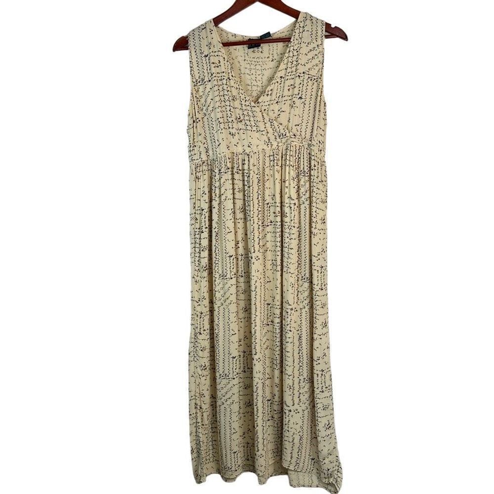 Vintage Ecote Floral Sleeveless Maxi‎ Dress Womens Medium CottageCore Fairycore